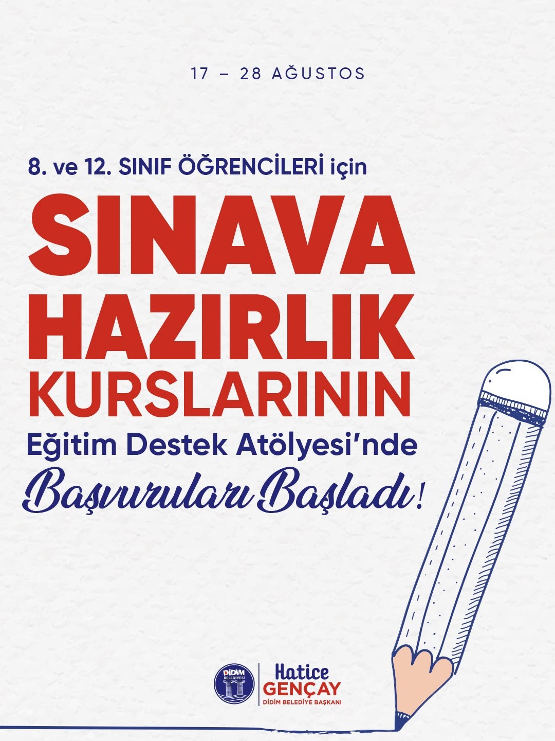 DİDİM BELEDİYESİ'NDEN ÖĞRENCİLERE SINAVA HAZIRLIK DESTEĞİ
