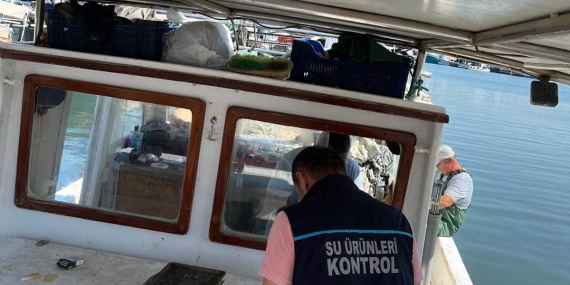 Didim’de su ürünleri denetimleri sürüyor..