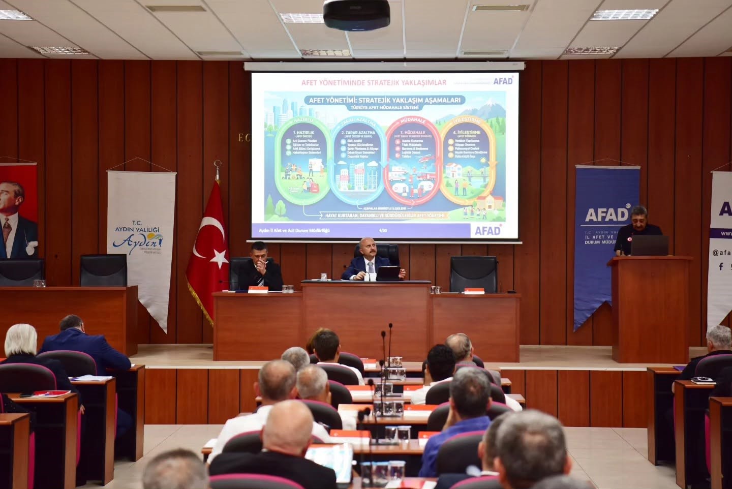 AYDIN'DA AFETLERE KARŞI TEDBİRLER GÖRÜŞÜLDÜ