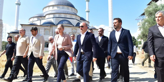 Vali Varol, Nazilli Külliye Camisi inşaatını inceledi..