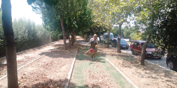 Köşk’te park ve yeşil alanlarda bakım çalışmaları sürüyor..