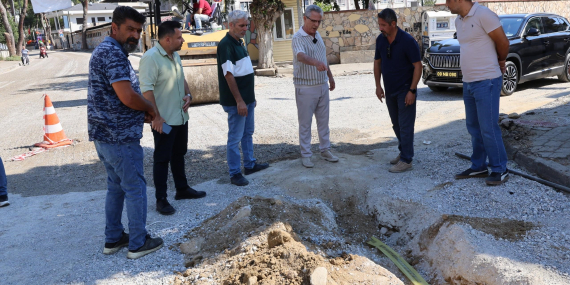 Nazilli Belediye Başkanı Tetik, yol çalışmalarını yerinde inceledi..