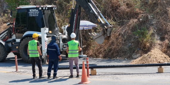 Sultanhisar’ın kaynak suyu hatları yenileniyor..