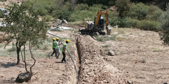Bedirler Mahallesi’nde içme suyu hattı yenileme çalışması..