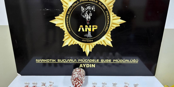 Aydın’da uyuşturucu operasyonu: 2 bin 456 sentetik ecza ele geçirildi..