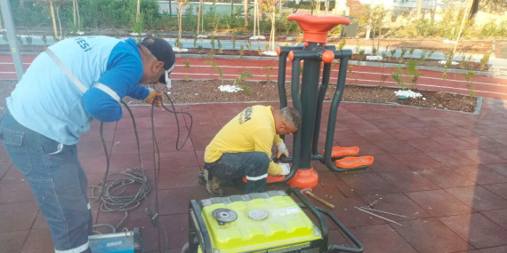 Didim Belediyesi ortak kullanım alanlarında bakım ve onarım çalışmalarını sürdürüyor..