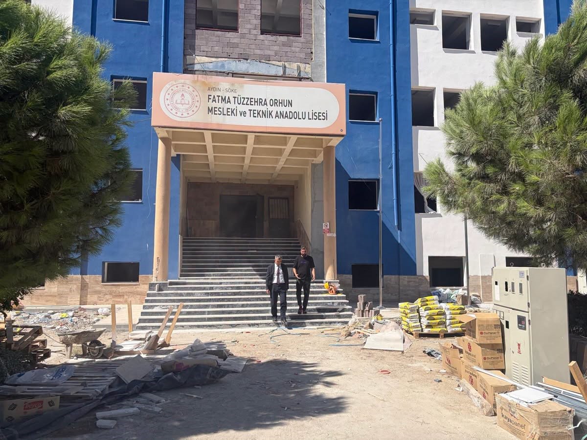 SÖKE'DE OKUL GÜÇLENDİRME ÇALIŞMALARI HIZ KESMEDEN SÜRÜYOR
