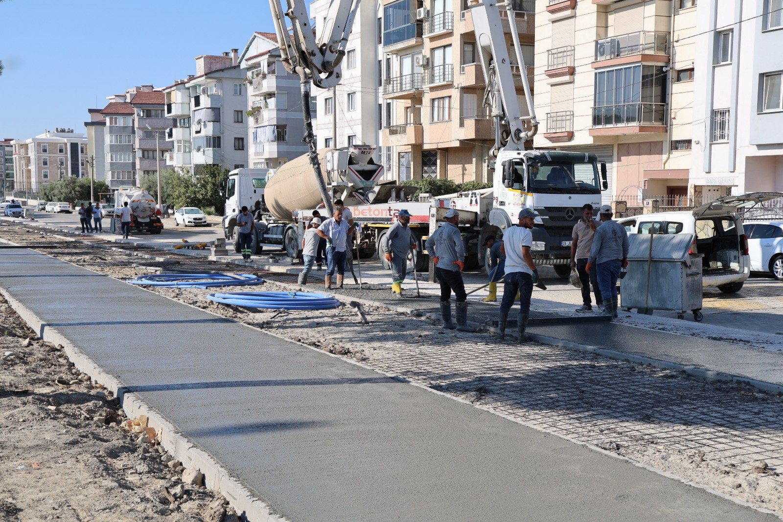SÖKE'DE BİSİKLET VE YÜRÜYÜŞ YOLU PROJESİ'NDE İKİNCİ ETAP HIZLANDI